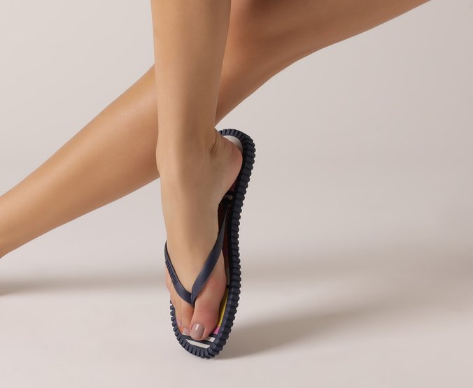 Chinelo de Dedo Azul Estampado Fun