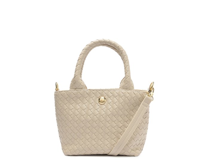 Bolsa Tote Média Metalassê Branca