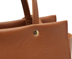 Bolsa Tote Pequena Velvet Marrom