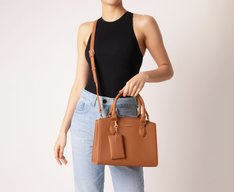 Bolsa Tote Média Essencial Com Pouch Marrom