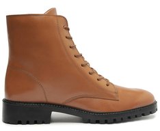 Bota Coturno Couro Marrom