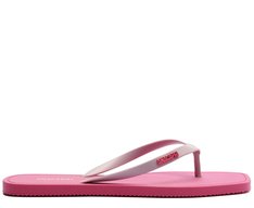 Chinelo de Dedo Bico Quadrado Rosa