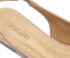 Sapatilha Slingback Bico Fino Rosa