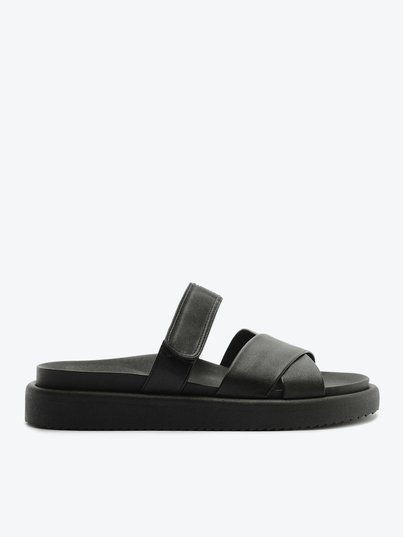 Papete Velcro Sola Serrilhada Preta