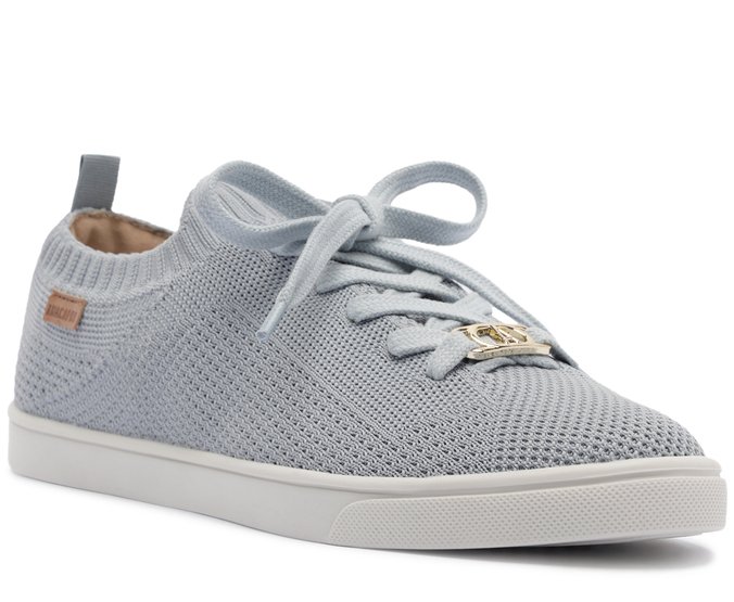 Tênis Knit Amarração Cinza