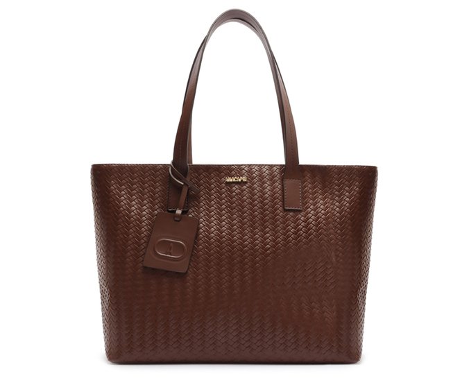 Bolsa Shopping Grande Lininear Marrom