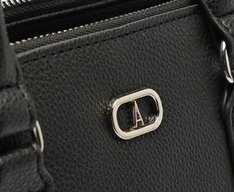 Bolsa Tote Média Cápsula Metal Preta