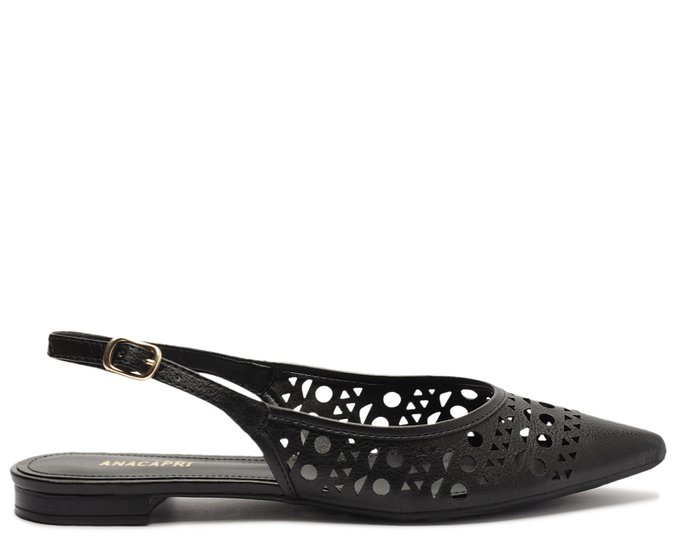 Sapatilha Slingback Perfuros Preta