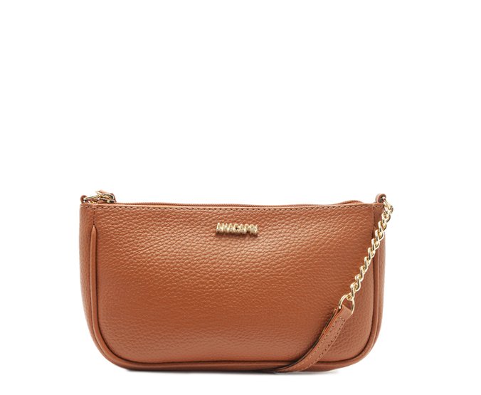 Bolsa Tiracolo Pequena Mix Marrom