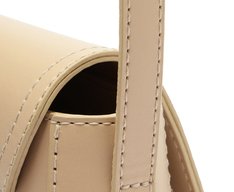 Bolsa Tiracolo Pequena Detalhe Metálico Bege