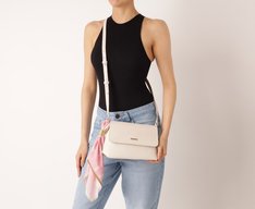 Bolsa Tiracolo Média Lenço Estampado Branca