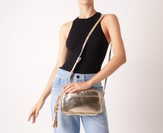 Bolsa Tiracolo Média Maxi Barbicacho Dourada