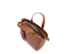 Bolsa Tote Média Com Porta-Cartão Marrom