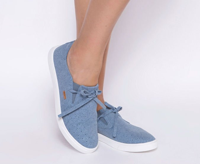 Tênis Anacapri Slip On Azul Jeans Malu - DOMINNA
