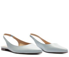Sapatilha Slingback Bico Fino Azul