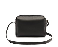 Bolsa Tiracolo Média Arredondada Preta