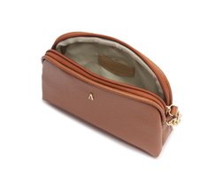 Bolsa Tiracolo Pequena Texturizada Marrom