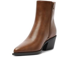 Bota Salto Bloco Chelsea Marrom