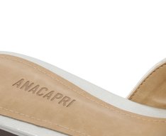 Rasteira Peep Toe Prateada