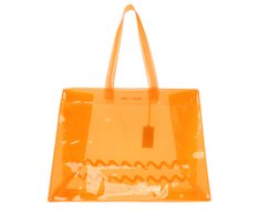 Bolsa Shopping Grande Translúcida Sundown Laranja