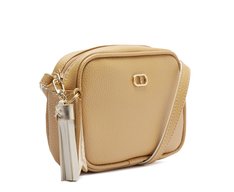 Bolsa Tiracolo Pequena Chaveiro Removível Bege