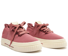 Tênis Knit Sola Alta New Alê Rosa