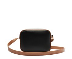 Bolsa Tiracolo Média Cápsula Metal Preta