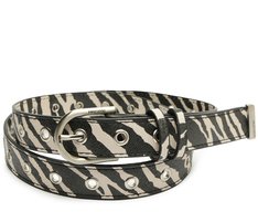 Cinto Fivela Ilhós Animal Print Zebra