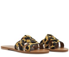 Rasteira Entrelaçada Onça Animal Print