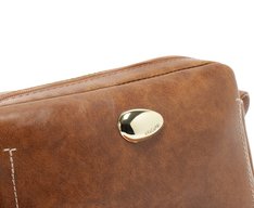 Bolsa Tiracolo Pequena Lenço Decorativo Marrom