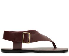 Rasteira Slim Fivela Couro Roxa