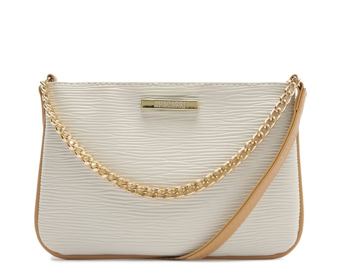 Bolsa Tiracolo Média Corrente Branca