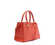 Bolsa Tote Média Detalhe Metálico Vermelha