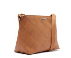 Bolsa Tiracolo Média Matelassê Triangular Marrom