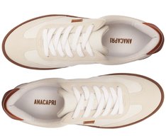 Tênis Flatform Branco Listra Marrom