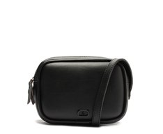 Bolsa Tiracolo Pequena Cápsula Mono Arredondada Preta