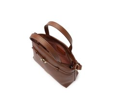 Bolsa Tote Média Saffiano Marrom