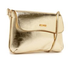 Bolsa Tiracolo Média Aba Nuvem Dourada