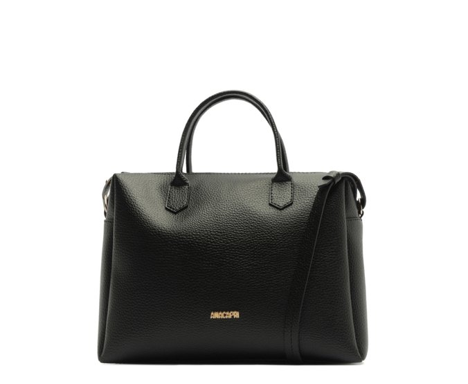 Bolsa Tote Média Arredondada Preta