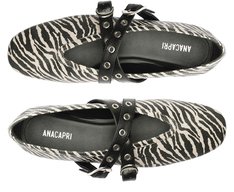 Sapatilha Tira Dupla Fivelas Megan Animal Print Zebra