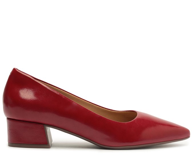 Sapatilha Salto Bloco Clássica Vermelho