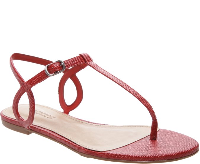 Sandália Ovalada Slim Vermelha