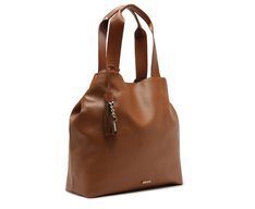 Bolsa Shopping Grande Pingente Marrom