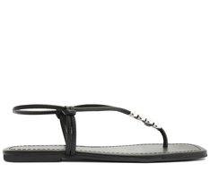 Sandália Slim Bico Quadrado Preta