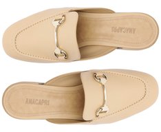 Mule Salto Bloco Loafer Bege