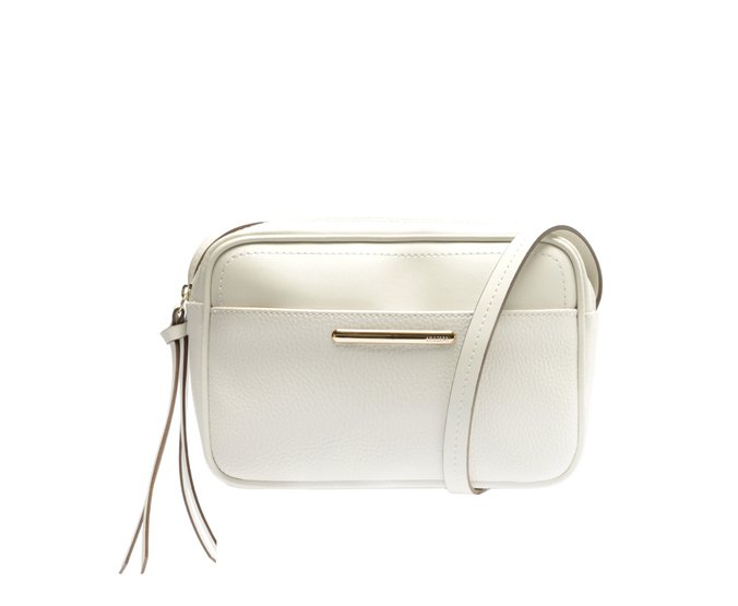 Bolsa Tiracolo Pequena Metal Branca