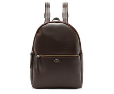 Mochila Média Zíper Frontal Marrom Curcuma