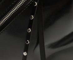 Bolsa Tote Grande Hobo Zíper Preta