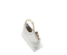 Bolsa Tiracolo Pequena Alça Metal Prata