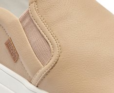 Tênis Slip On Sola Alta Bege